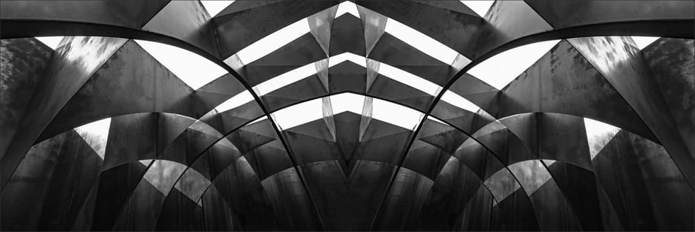 Monochrome Vaulted Design by Gilbert Claes — canvas wall art