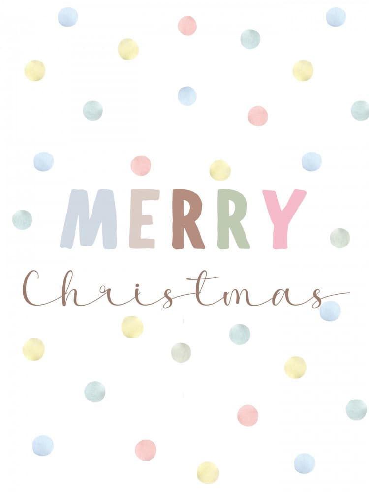 Merry Pastel Christmas by Mathieu jeuf — canvas wall art