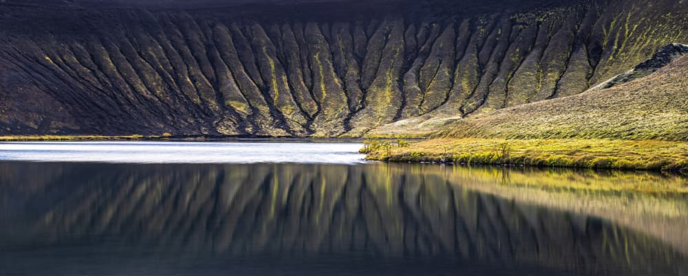 Green Mountain Lake Reflection by Robert Bolton — canvas wall art