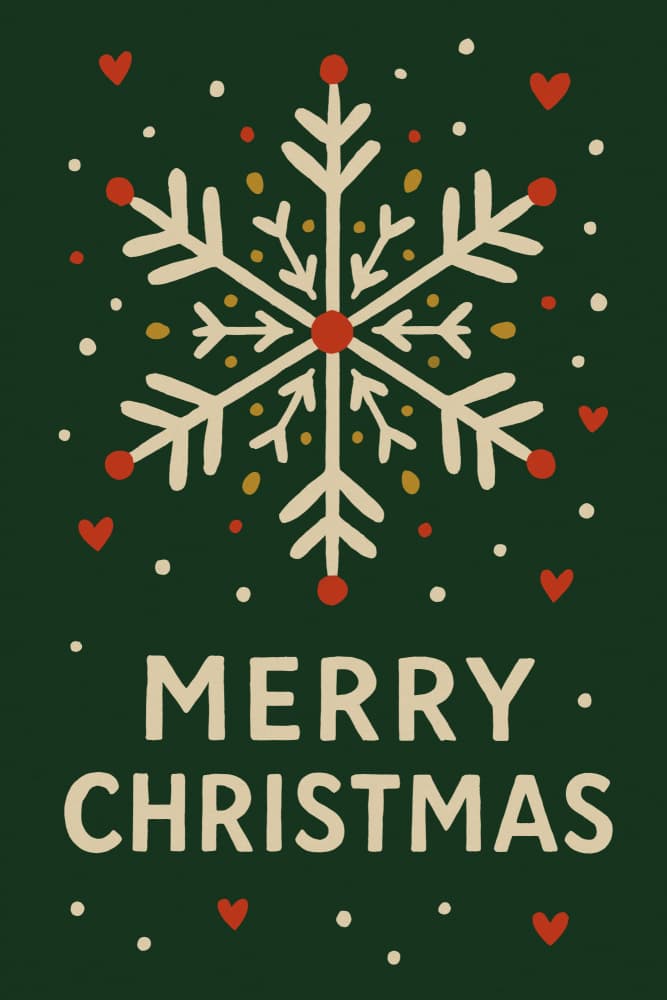 Merrychristmas(greenred) by Treechild — canvas wall art