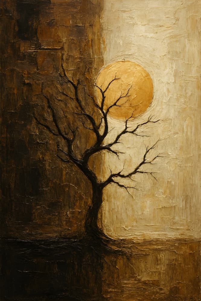 Mystic Golden Tree by HUGO — canvas wall art