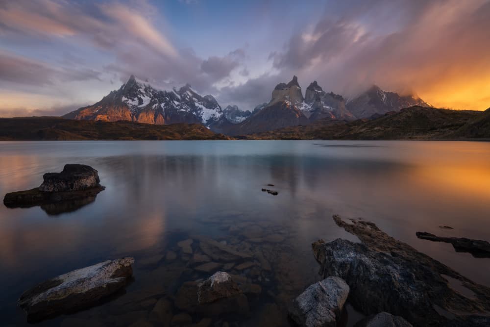 Colorful Mountain Reflections by Yongnan Li (李永男) — canvas wall art