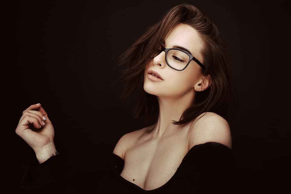 Thoughtful Woman In Glasses by Martin Krystynek MQEP — canvas wall art