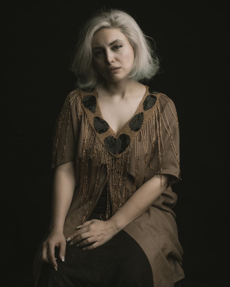 Elegant Pensive Woman by Hooman Sedaghi — canvas wall art