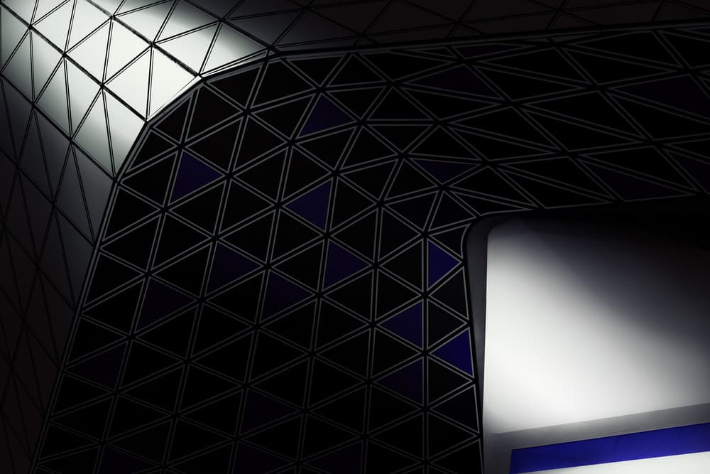 Dark Geometric Curve by Marc Huybrighs — canvas wall art