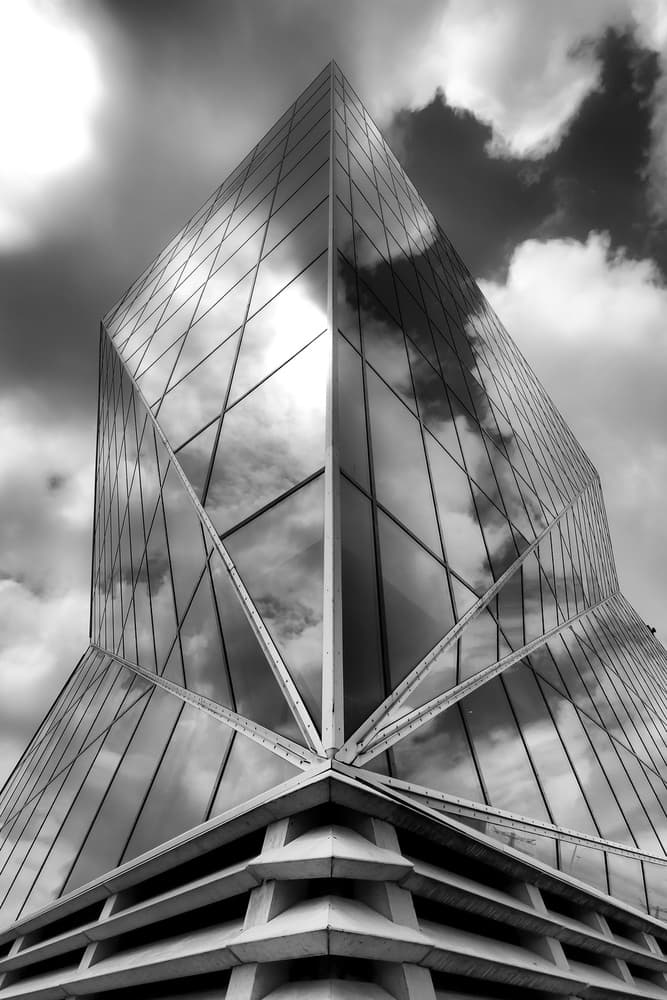 Geometric Glass Tower by Theo Luycx — canvas wall art