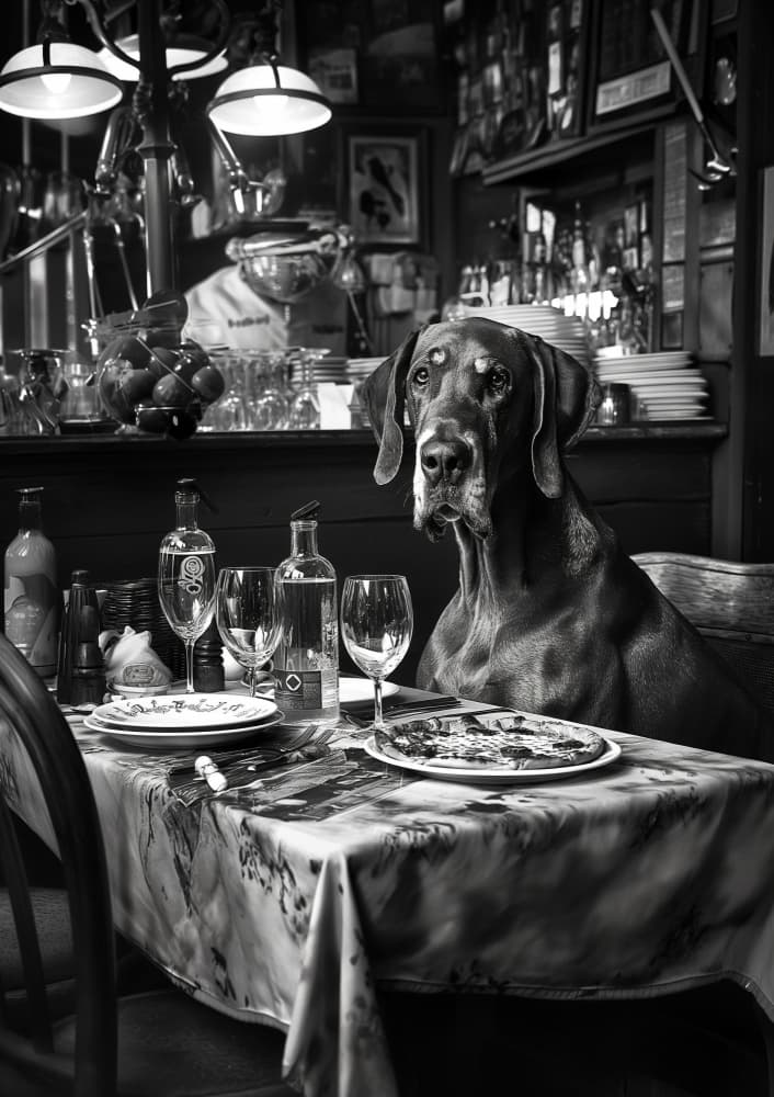 Dog's Dinner Date by Niky Rahner — canvas wall art