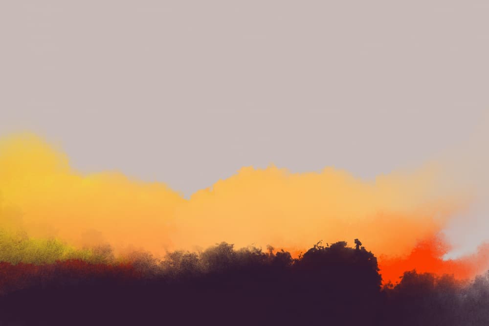 Vibrant Sunset Landscape by Josie George — canvas wall art