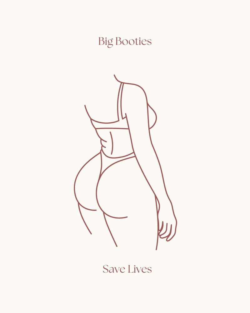 Big Booties Line Art by Nazma Khokhar — canvas wall art