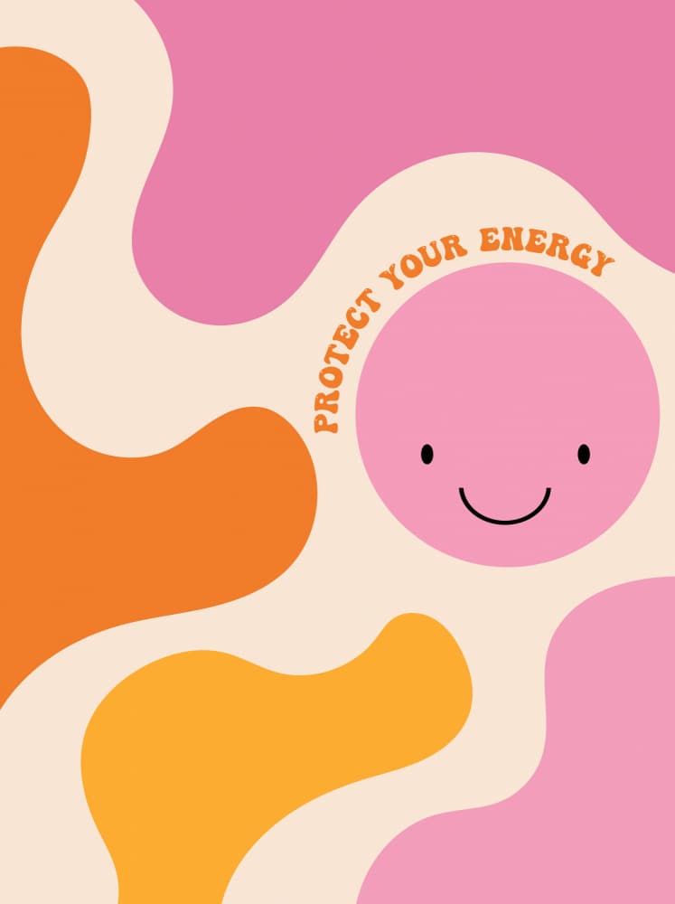 Protect Your Energy Smile by Aislinn Simmonds — canvas wall art