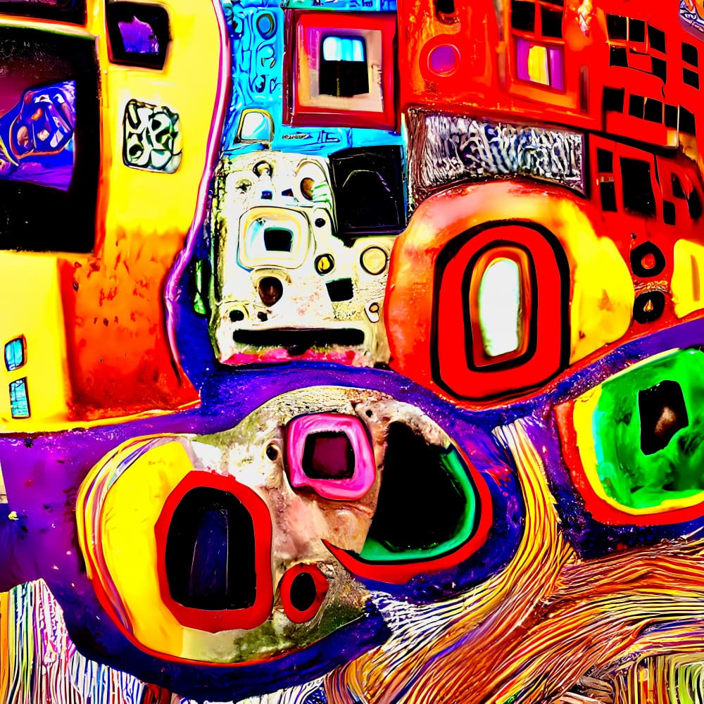 Vibrant Organic Abstract by mnemonixART — canvas wall art