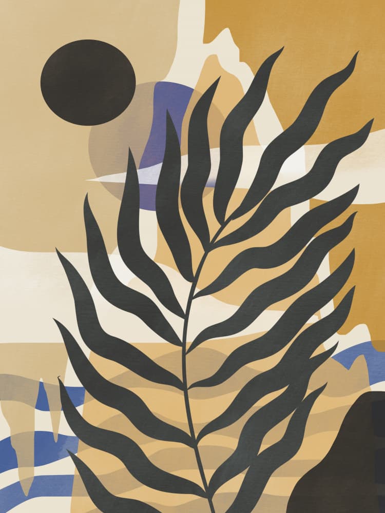 Desert Palm Abstract by Little Dean — canvas wall art
