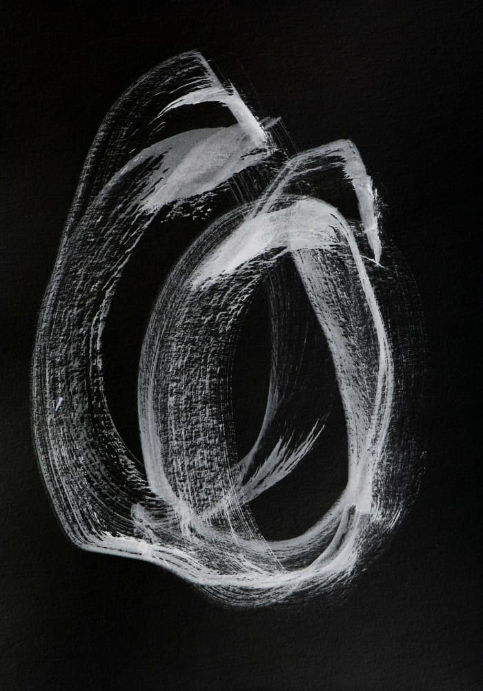 Abstract White Flow by Santhosh ch — canvas wall art