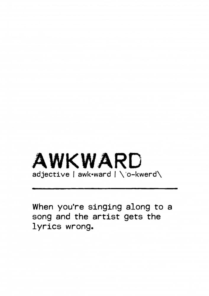 Awkward Dictionary Definition by Orara Studio — canvas wall art
