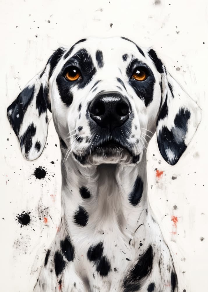 Expressive Dalmatian Dog by Justyna Jaszke — canvas wall art