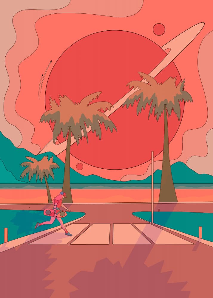 Saturn Coast Run by Stephen Wade — canvas wall art