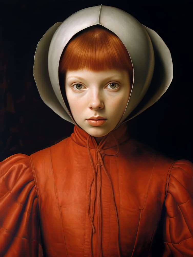 Enigmatic Red Gaze by Bilge Paksoylu — canvas wall art