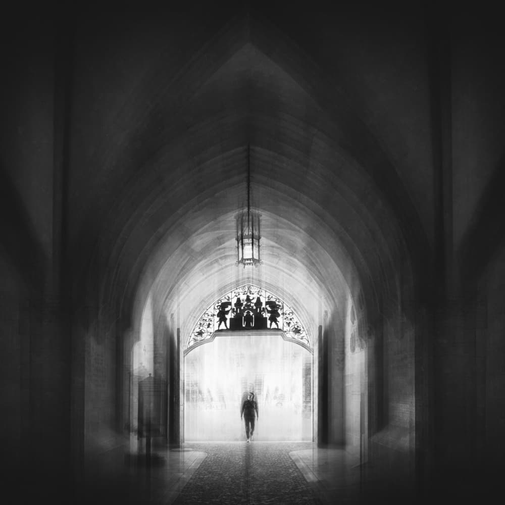 Gothic Archway Journey by Roswitha Schleicher-Schwarz — canvas wall art