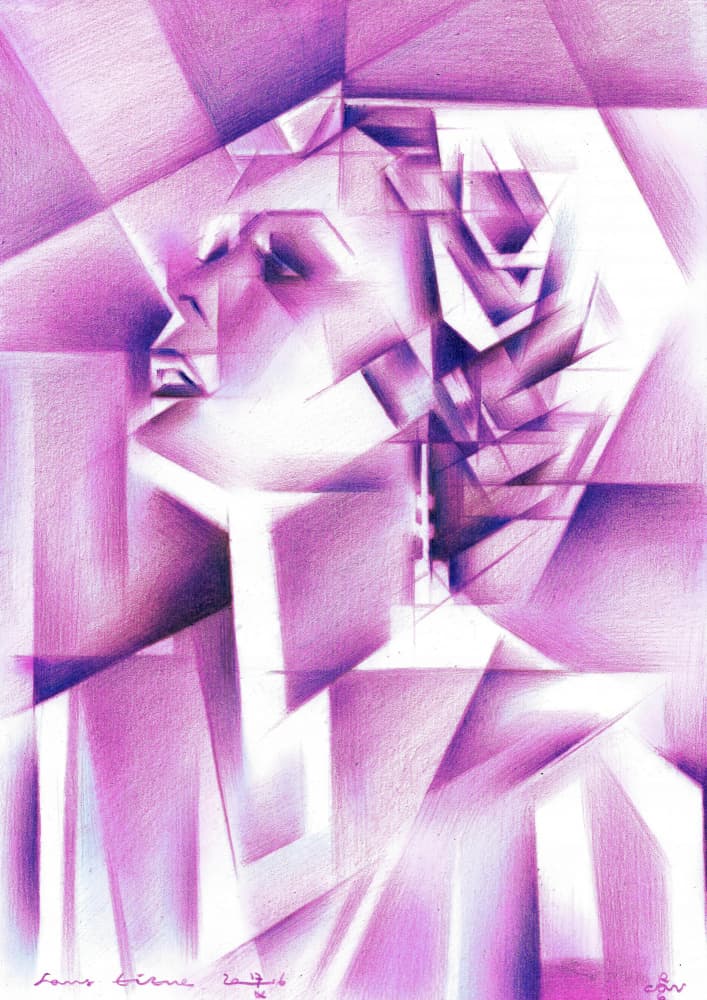 Sans Titre - 17-10-16 (Mary Nolan) by Corné Akkers — canvas wall art