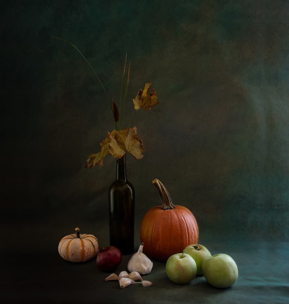 Autumn Harvest Still Life by Judy Tseng — canvas wall art