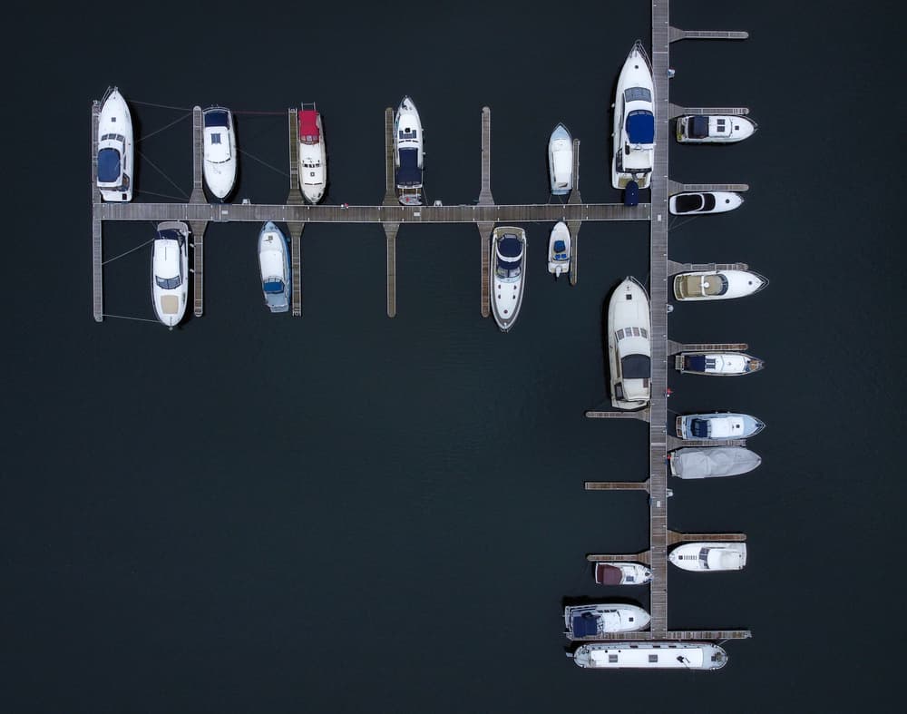 Overhead Marina View by Sus Bogaerts — canvas wall art