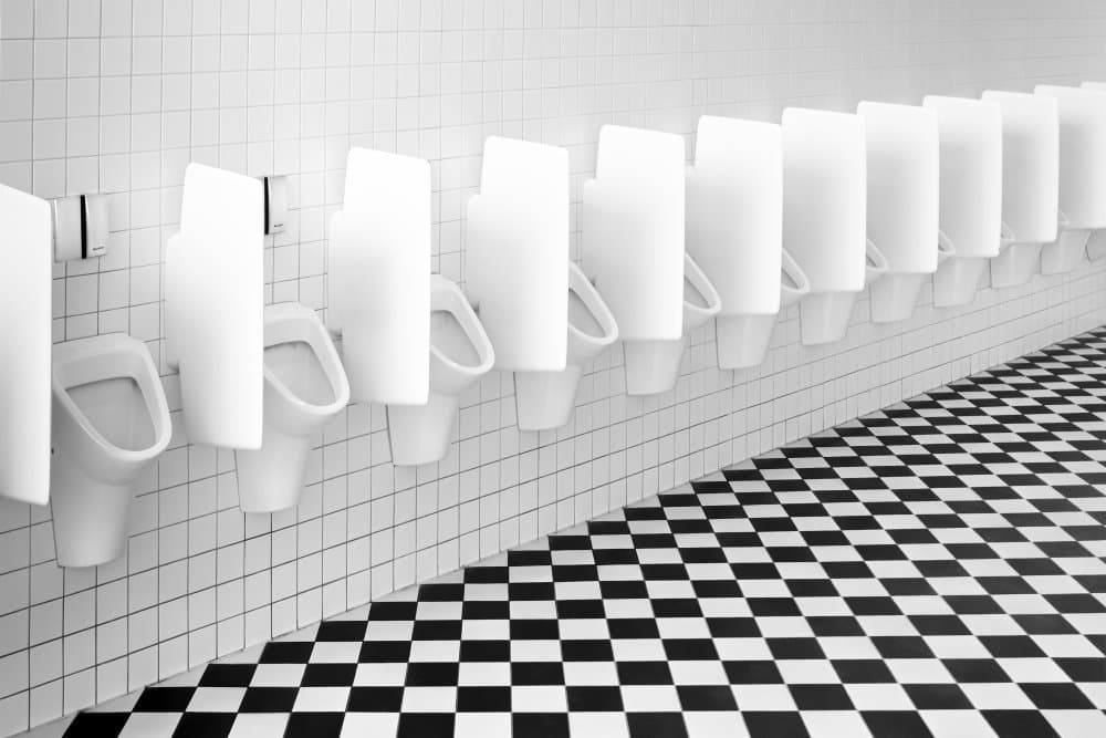Modern Urinal Lineup by Greetje van Son — canvas wall art