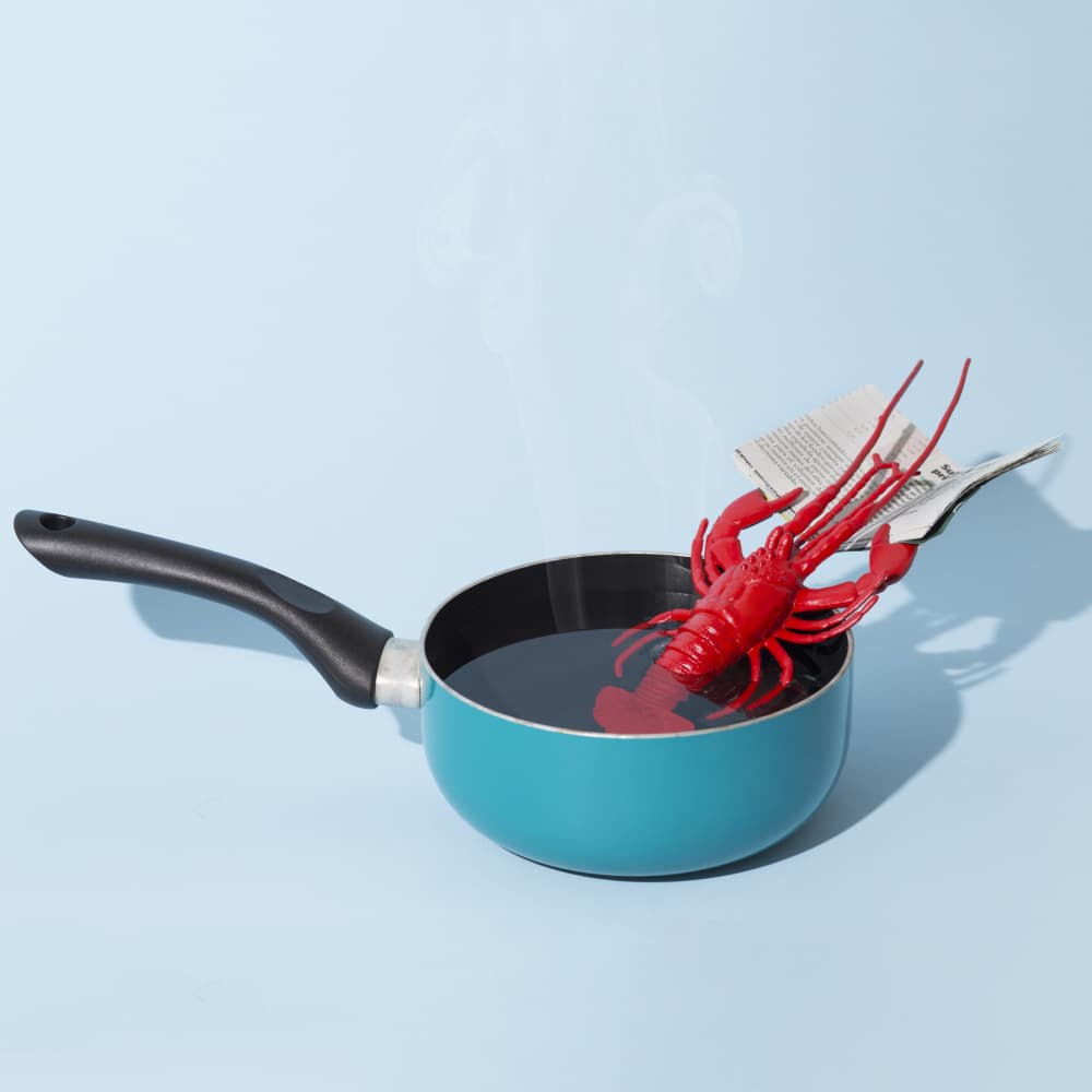 Clever Lobster Reading by Julia Ramiro — canvas wall art