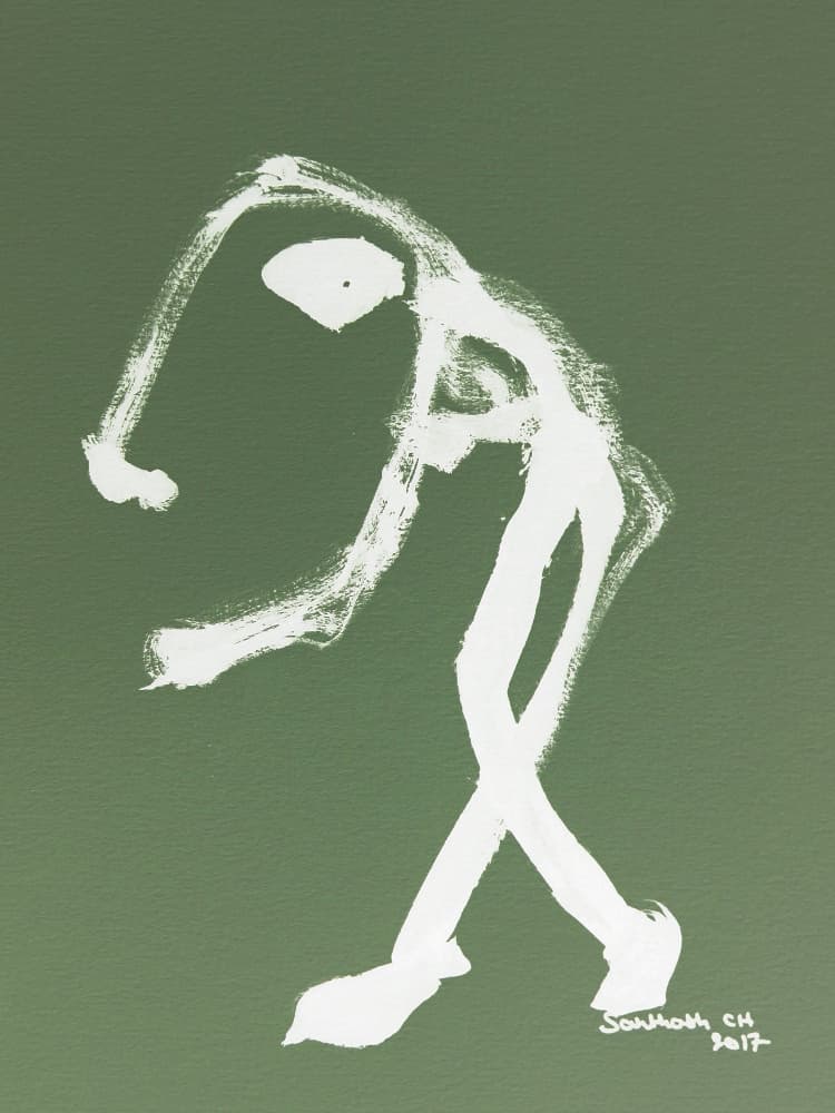 Abstract Dancing Figure by Santhosh ch — canvas wall art