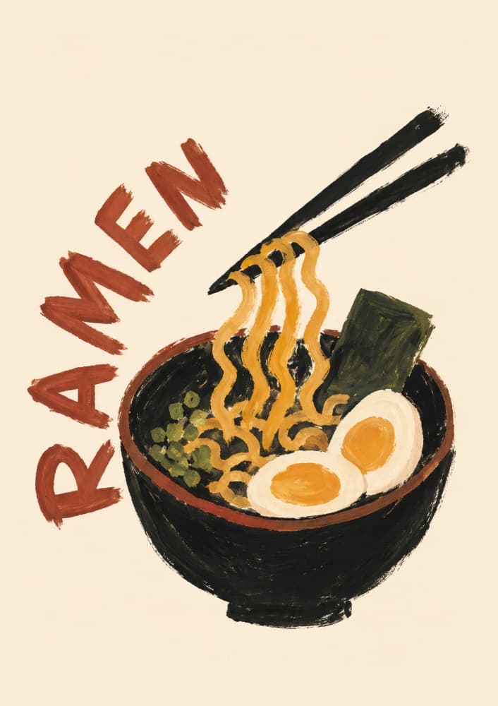 Japanese Ramen Noodles by Patryk Krygowski — canvas wall art
