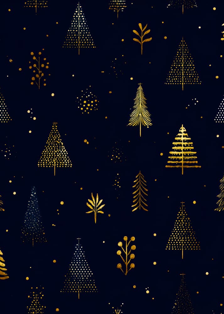 Sparkling Golden Trees by Justyna Jaszke — canvas wall art