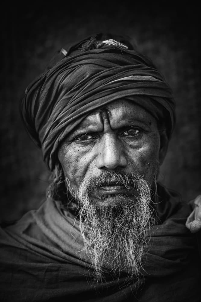 Solemn Bearded Man by Trevor Cole — canvas wall art