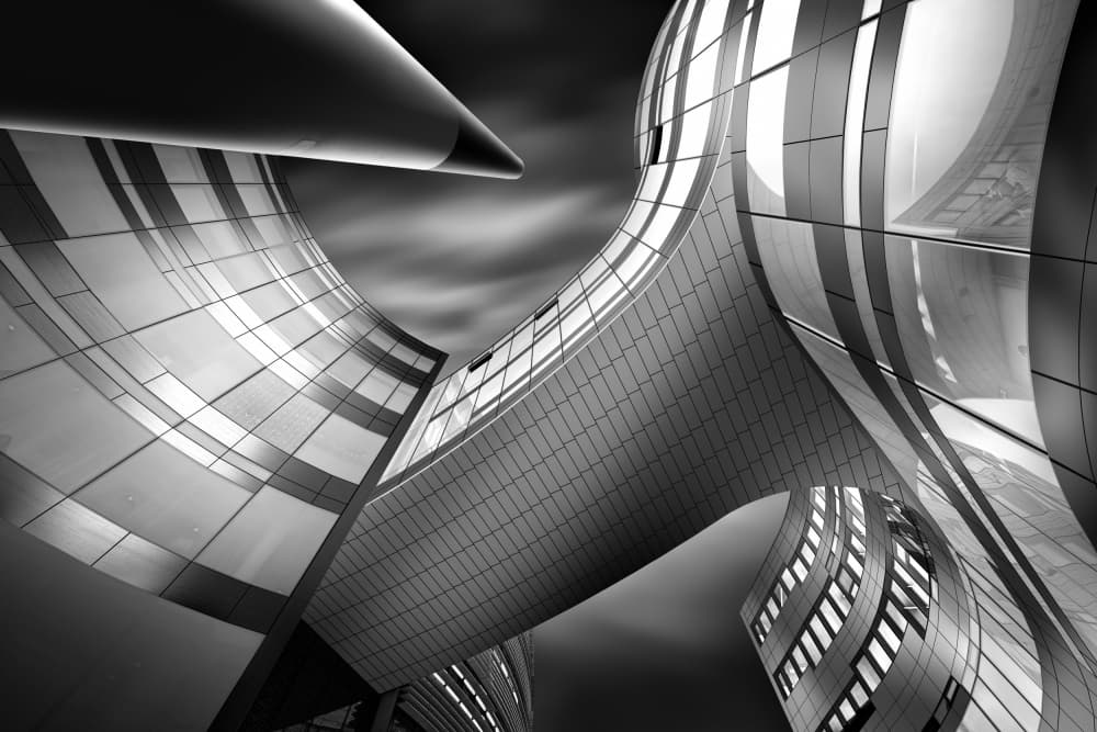 Curved Urban Abstract by jordiegeatorrent — canvas wall art