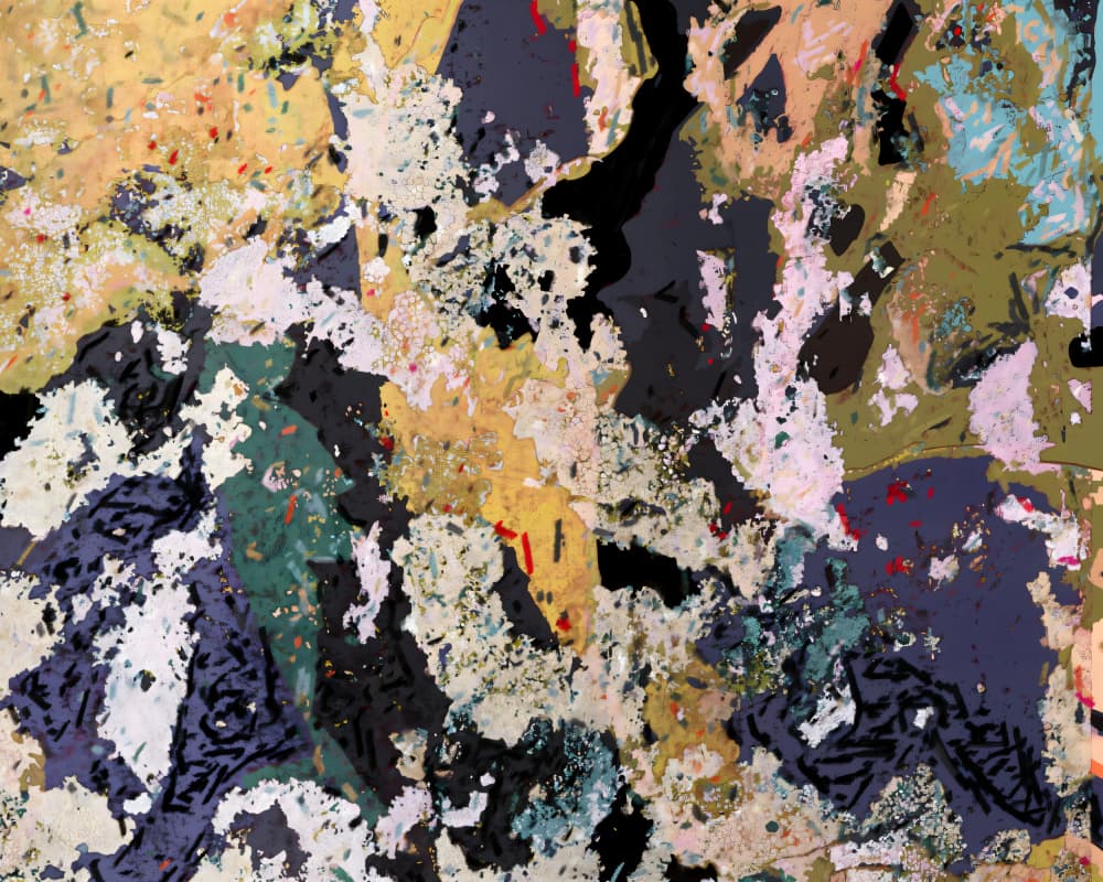 Vibrant Geological Abstract by Uma Gokhale — canvas wall art