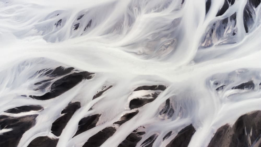 Braided River Landscape by Andrea Maestosi — canvas wall art