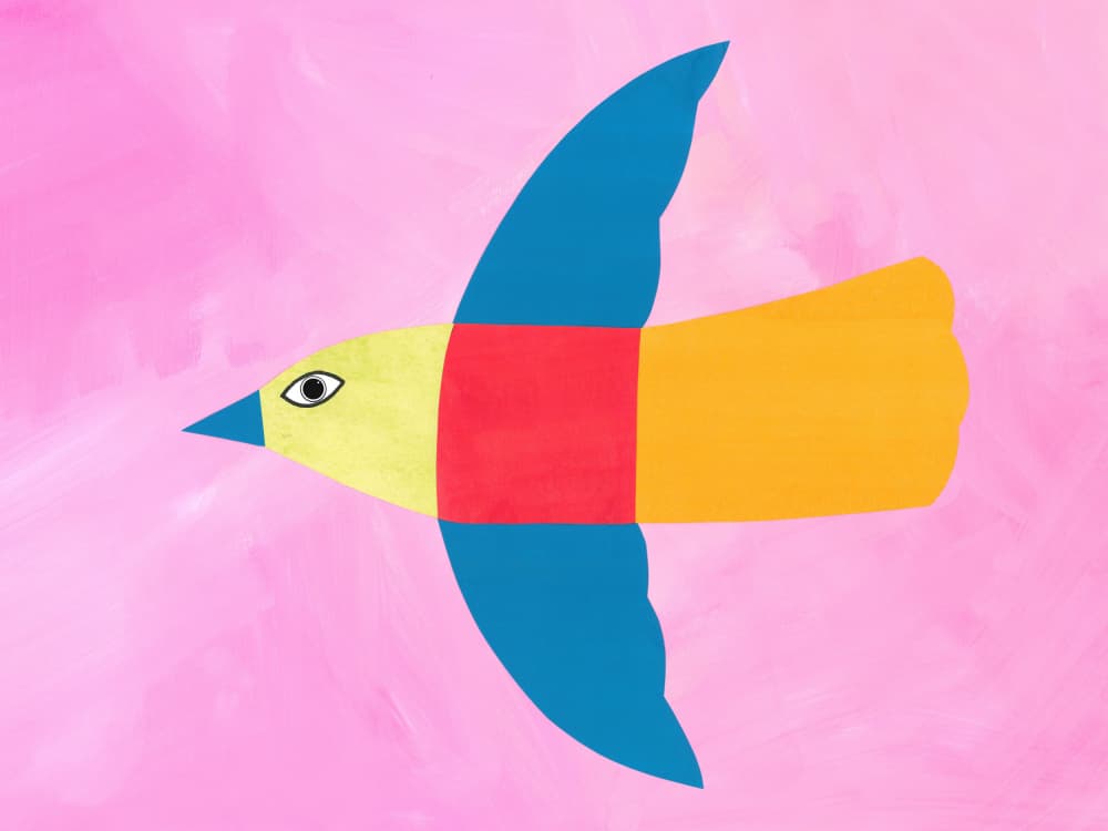 Colorful Flying Bird by Isabelle Brent — canvas wall art