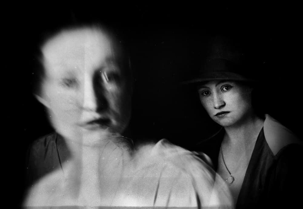 Mysterious Double Portrait by Holger Droste — canvas wall art