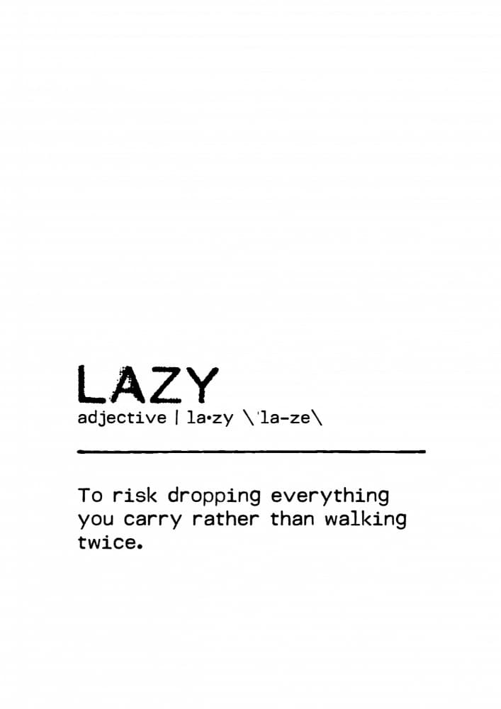 Witty Lazy Definition by Orara Studio — canvas wall art