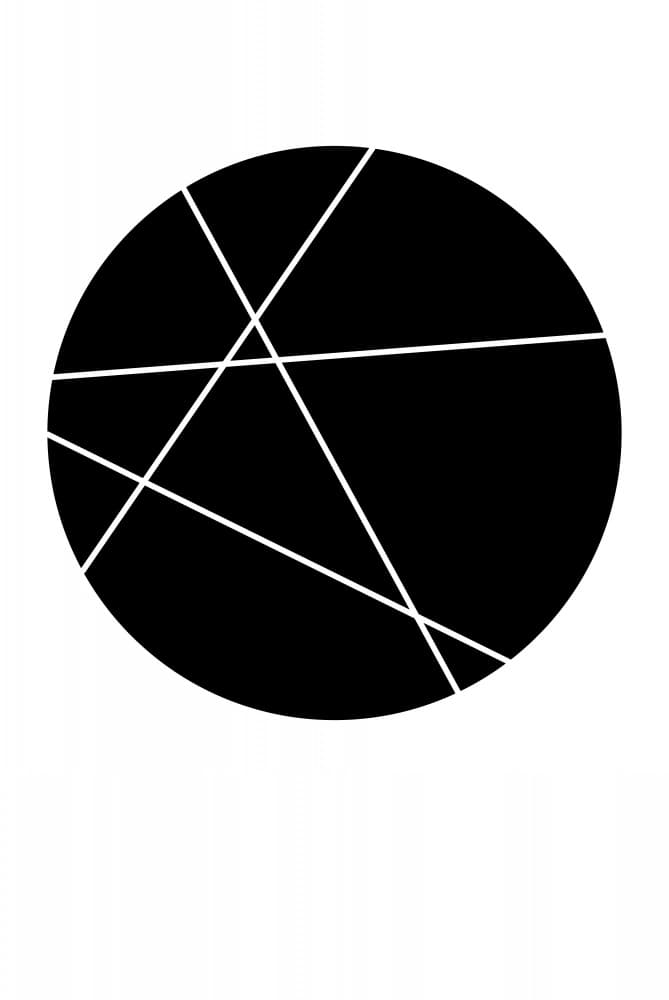 Geometric Lines Circle by Oju Design — canvas wall art