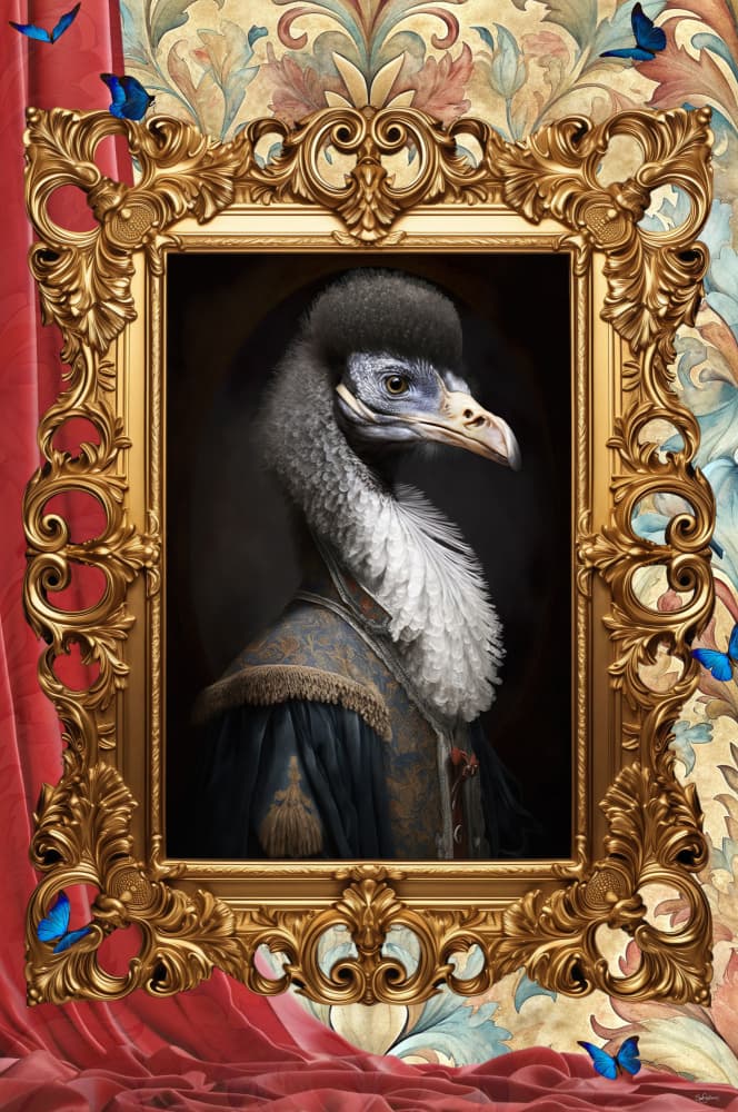 Regal Bird Portrait by Sue Skellern — canvas wall art