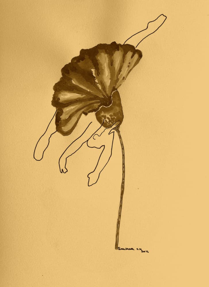 Flower Girle Dance6 by Santhosh ch — canvas wall art