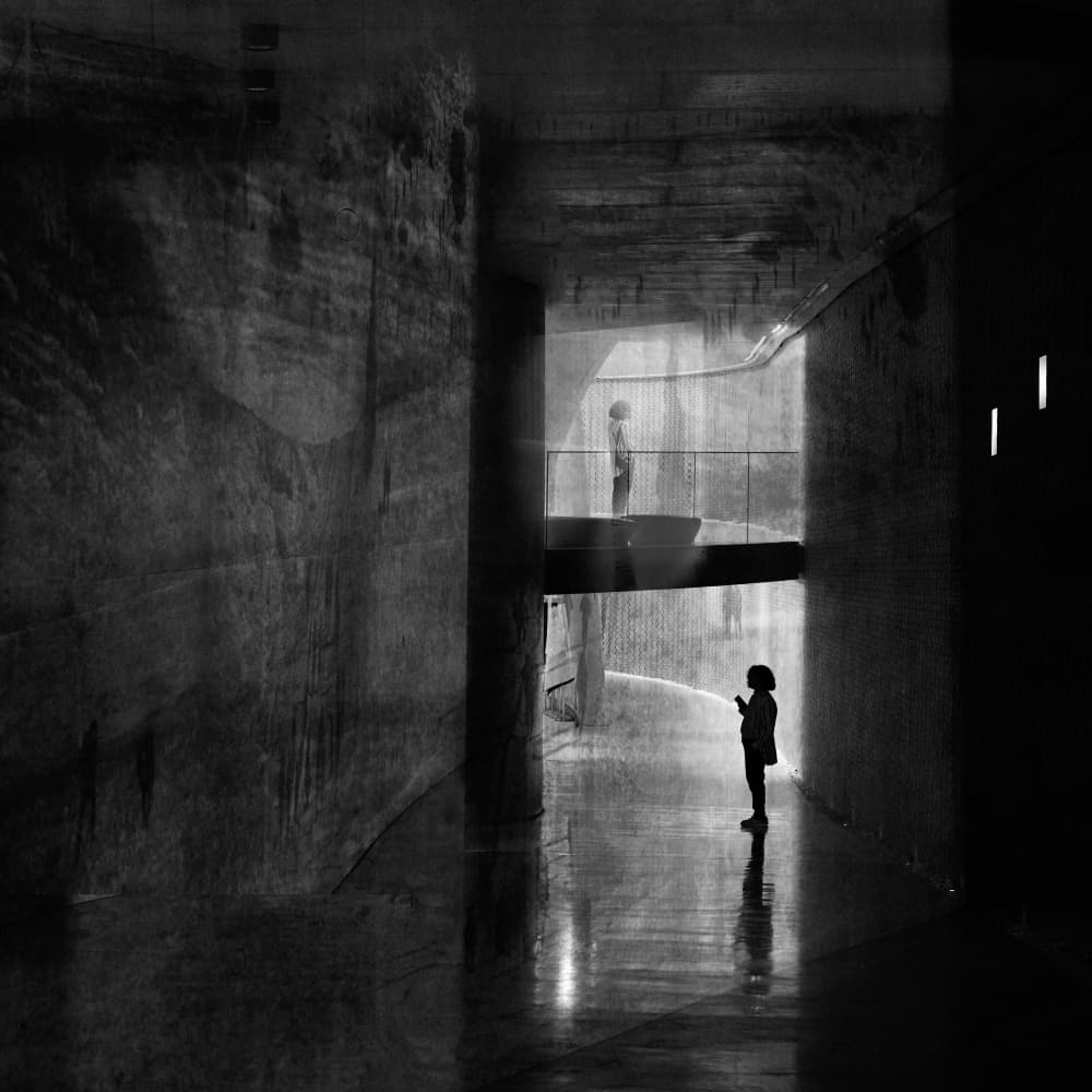 Lone Child Architectural Space by Rachel Pansky — canvas wall art
