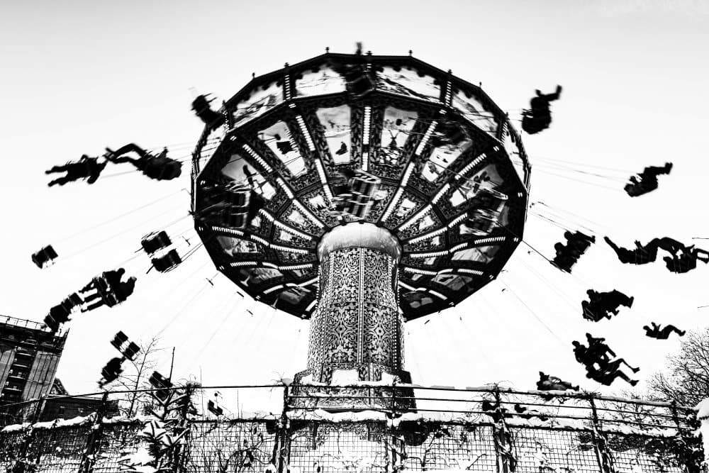 Ghostly Winter Swings by Alex Ogazzi — canvas wall art