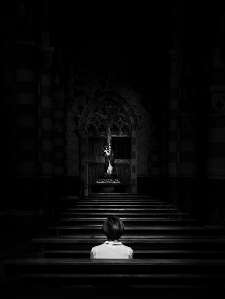 Quiet Church Contemplation by Giorgio Toniolo — canvas wall art