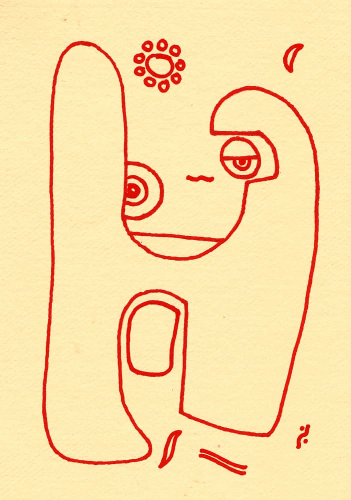 Smiling Abstract Friend by Santhosh ch — canvas wall art
