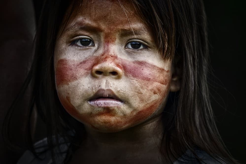 Solemn Indigenous Child by Pavol Stranak — canvas wall art