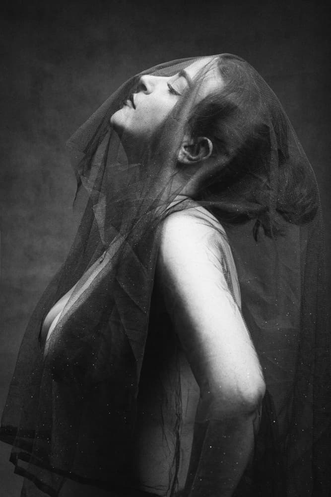 Ethereal Veiled Beauty by Glamour Studio — canvas wall art