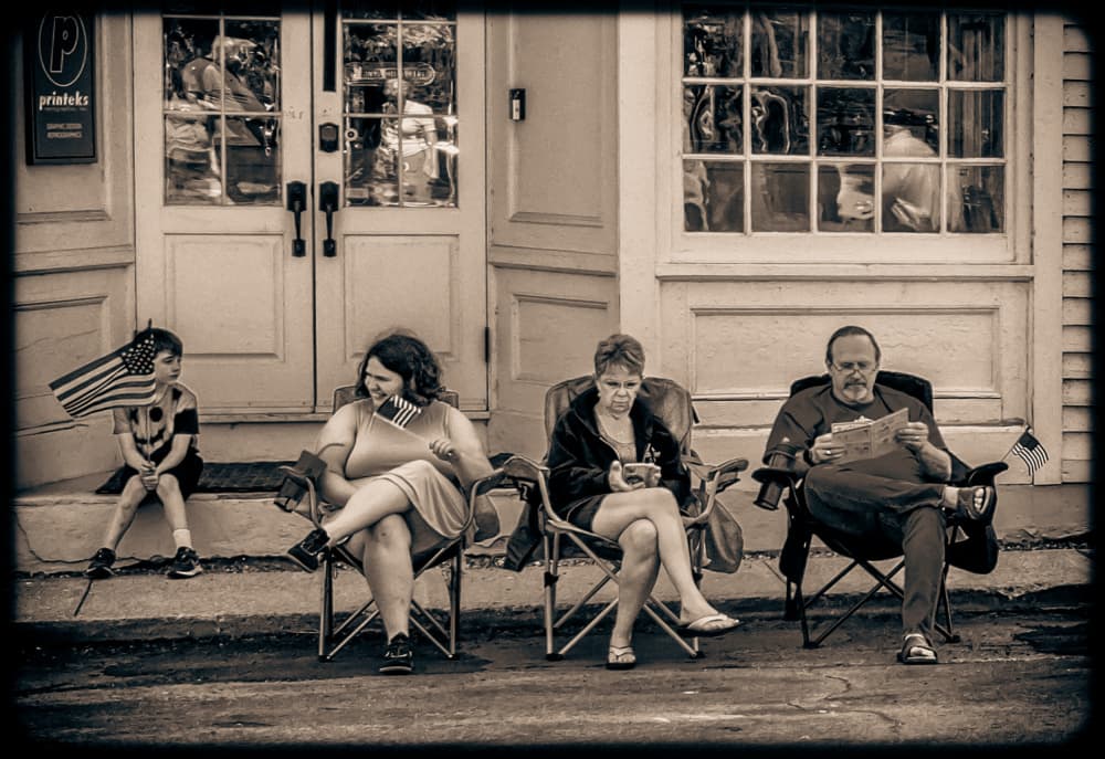 Americana Parade Watchers by Leonid Yermoshkin — canvas wall art