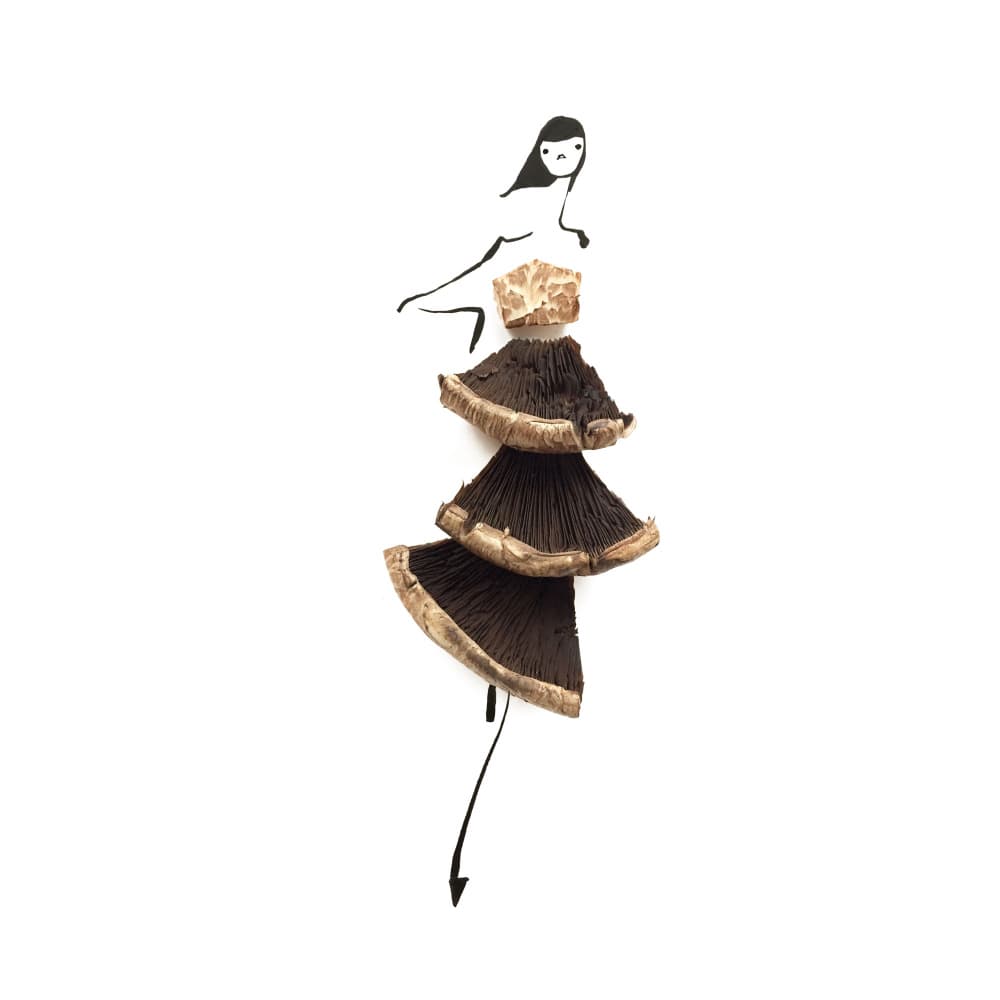 Mushroom Fashionista by Gretchen Roehrs — canvas wall art