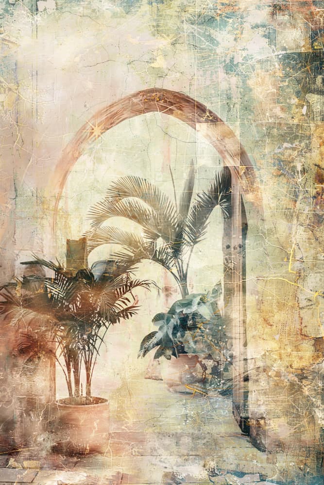Vintage Garden Archway by Rafal Kulik — canvas wall art