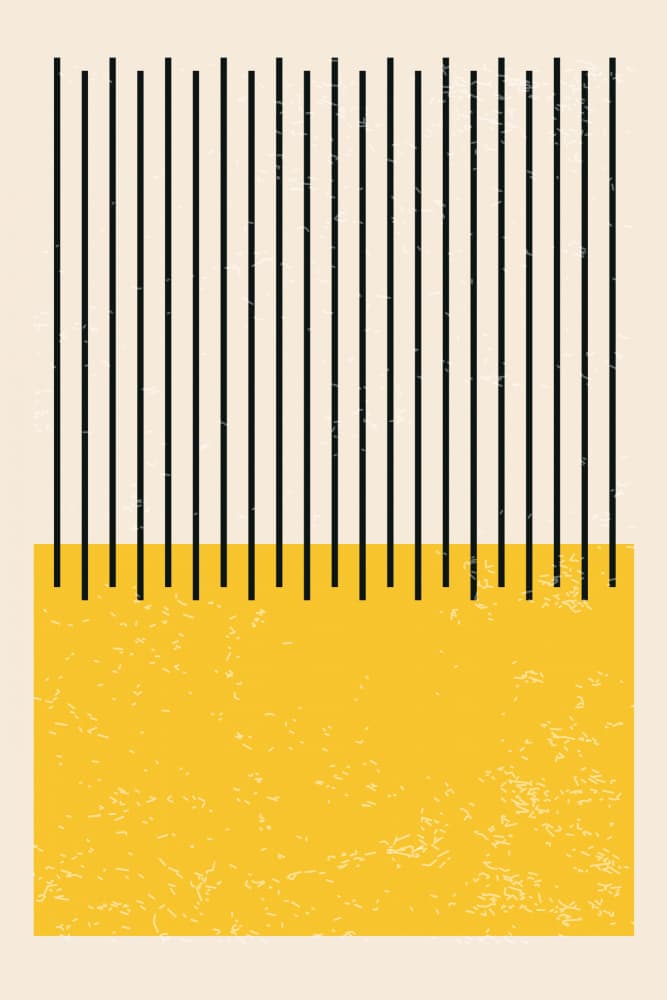 Geometric Yellow Lines by jay stanley — canvas wall art
